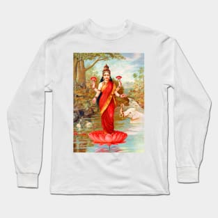 Lakshmi, Hindu Goddess of Wealth, Fortune & Prosperity Long Sleeve T-Shirt